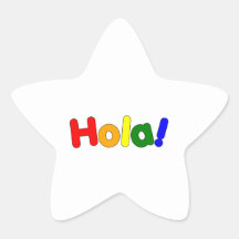 Spanish Rainbow Hello : Espanol Iris Hola Sticker