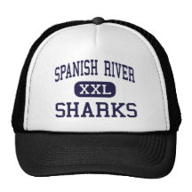Spanish River - Sharks - High - Boca Raton Florida Mesh Hat