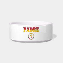 Spanish Speaking Fathers & Dads : Padre Numero Uno Cat Food Bowls