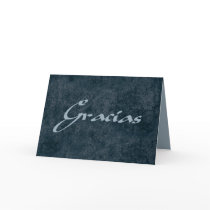 Spanish Thank You - Gracias in Blue Card