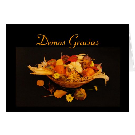 Spanish: Thanksgiving Greeting Card | Zazzle