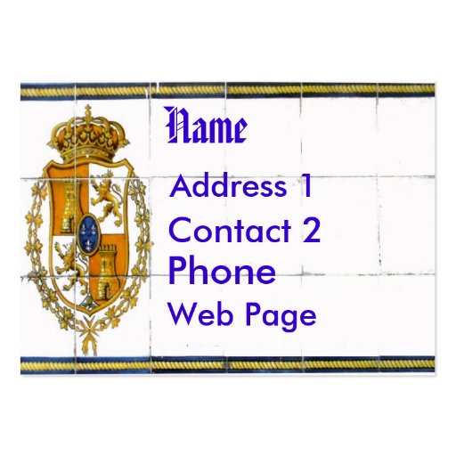 Spanish Tile Mural Card Business Cards (front side)