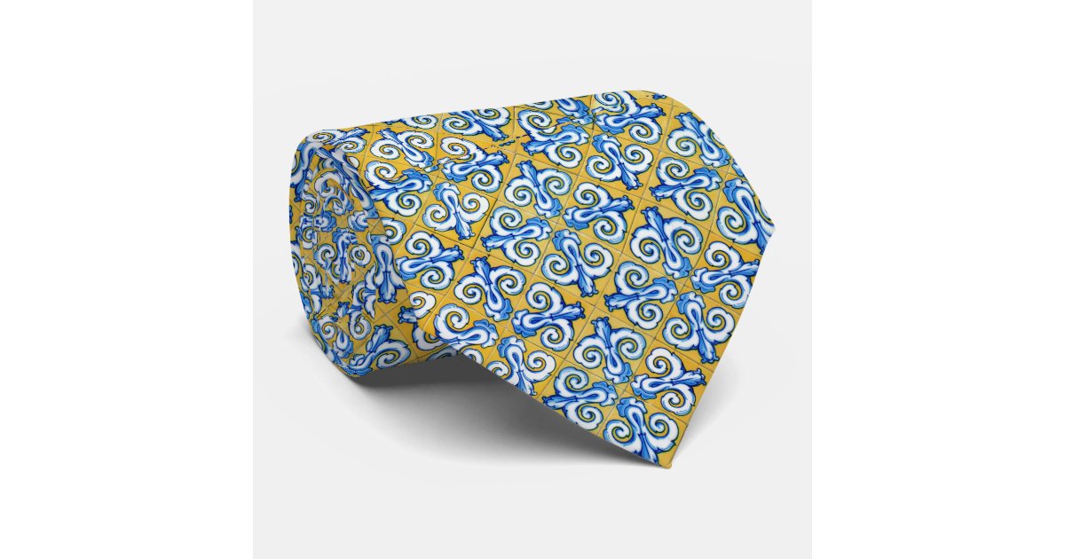 Spanish Tile Tie Zazzle