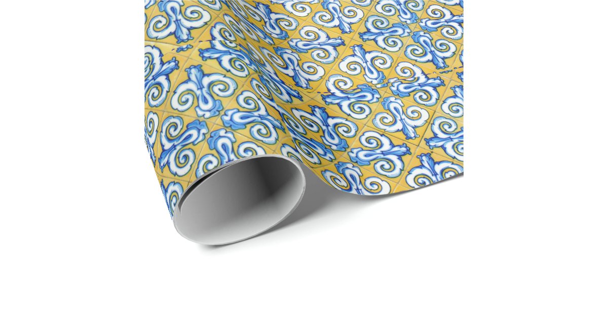 Spanish Tile Wrapping Paper Zazzle