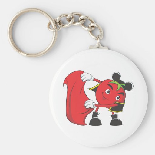 Spanish Tomato Bullfighter Keychains