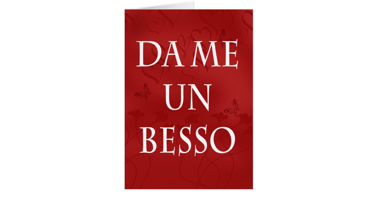 Spanish Valentine Card Kiss Me In Spanish Da M Zazzle