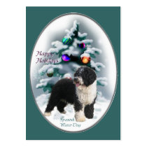 Spanish Water Dog Christmas Gifts business cards by DogsByDezign Spanish Water Dog Christmas Gifts business cards