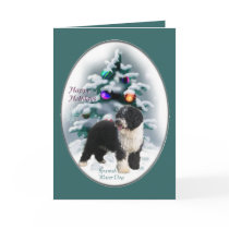 Spanish Water Dog Christmas Gifts cards