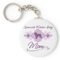 Spanish Water Dog Mom Keychain
