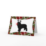 Spanish Water Dog Reindeer Christmas Card