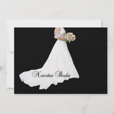 Spanish Wedding Gowns on Spanish Wedding Invitation White Bridal Dress On B From Zazzle Com