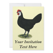 Spanish:  White-faced Hen Personalized Announcement