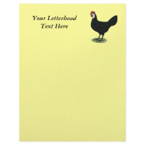 Spanish:  White-faced Hen Letterhead Template