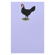 Spanish:  White-faced Hen Customized Stationery