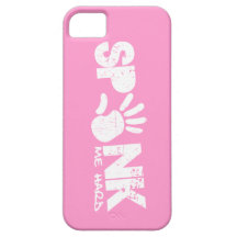 spank me hard - white and pink iPhone 5 cover