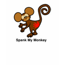 spank my monkey tshirt