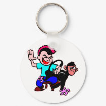 Spank The Monkey #002 keychains by WhiteTiger_LLC Spank The Monkey #002 keychains