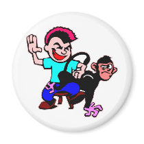 Spank The Monkey #002 magnets by WhiteTiger_LLC Spank The Monkey #002 magnets