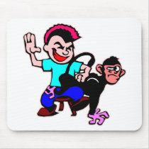 Spank The Monkey #002 mousepads by WhiteTiger_LLC Spank The Monkey #002 mousepads