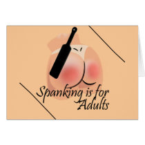 Spanking is for Adults Greeting Card by uniqueandkinky Spanking is for Adults Greeting Card
