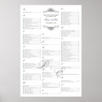 Spano Seating Chart Poster