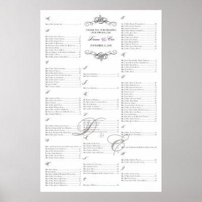 Spano Seating Chart Poster