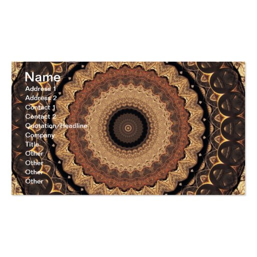 Spare Change Kaleidoscope Business Card (front side)