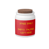 Spare (pacifier) Binky Candy Jar
