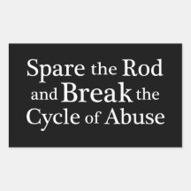 Spare the Rod Rectangular Stickers
