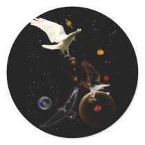 "Spark of Creation" White Raven Gifts stickers by WILDERNESS_SHOP "Spark of Creation" White Raven Gifts stickers