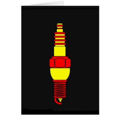 Sparking Plug Greeting Card by lonvig