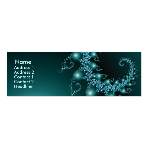Sparkle 3 Abstract Fractal Fine Art Business Card (front side)