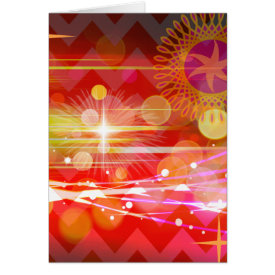 Sparkle and Shine Chevron Light Rays Abstract Greeting Card