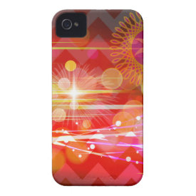 Sparkle and Shine Chevron Light Rays Abstract iPhone 4 Case-Mate Case
