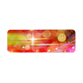 Sparkle and Shine Chevron Light Rays Abstract Return Address Label