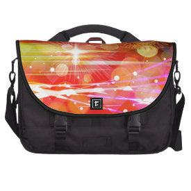 Sparkle and Shine Chevron Light Rays Abstract Laptop Commuter Bag