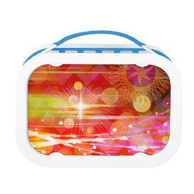 Sparkle and Shine Chevron Light Rays Abstract Lunchboxes