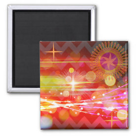 Sparkle and Shine Chevron Light Rays Abstract Magnets
