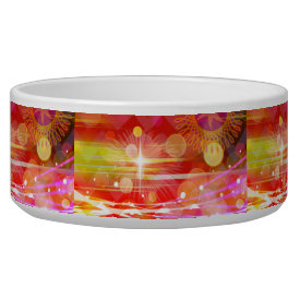 Sparkle and Shine Chevron Light Rays Abstract Pet Water Bowls