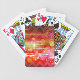 Sparkle and Shine Chevron Light Rays Abstract Bicycle Playing Cards
