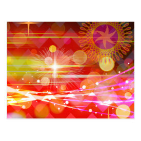 Sparkle and Shine Chevron Light Rays Abstract Post Card