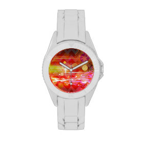 Sparkle and Shine Chevron Light Rays Abstract Wrist Watches