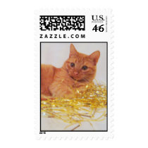 Sparkle Cat Holiday Postage