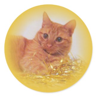 Sparkle Cat Holiday sticker