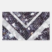 Sparkle Chevron Design Rectangle Sticker