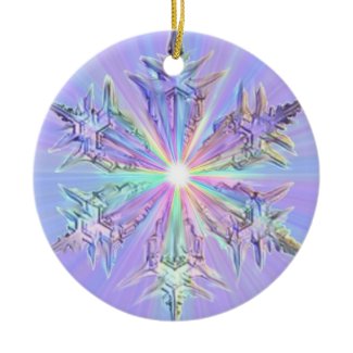Sparkle Glitter Snowflake Greeting Cards Christmas Tree Ornament