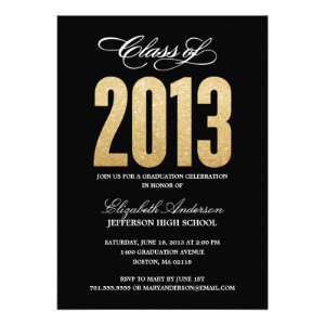 Sparkle Graduation Invitation