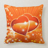sparkle hearts valentine love throwpillow