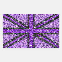 Sparkle Look UK Purple Black sticker rectangle