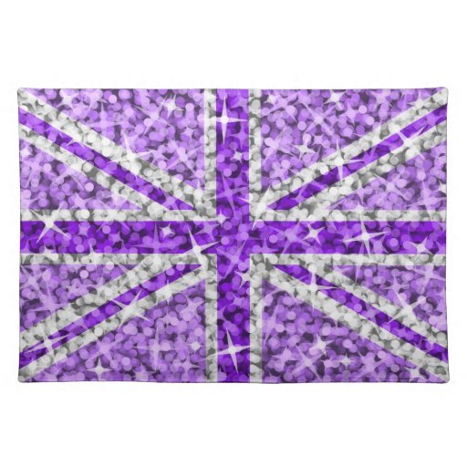 Sparkle Look UK Purple placemat Zazzle